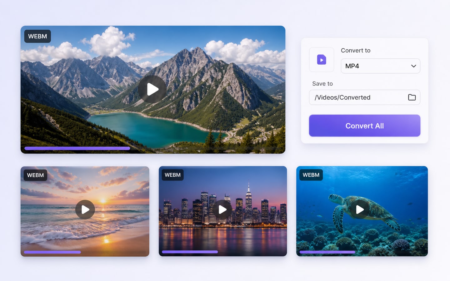 Batch WebM To MP4 Converter