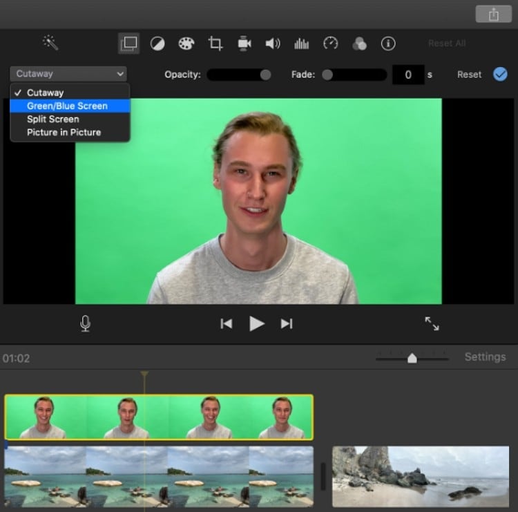 remove background from video imovie
