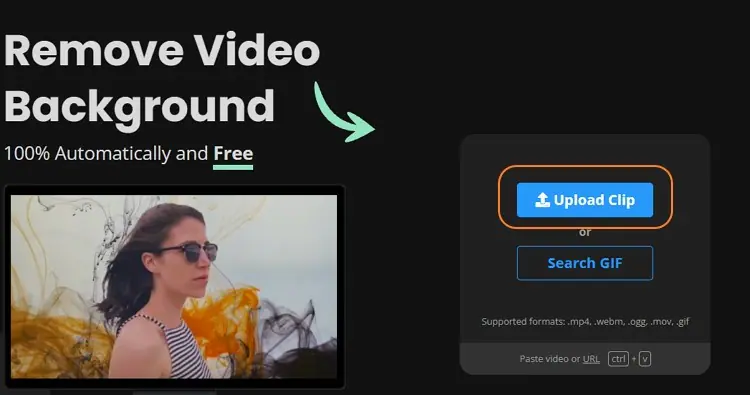 unscreen upload video