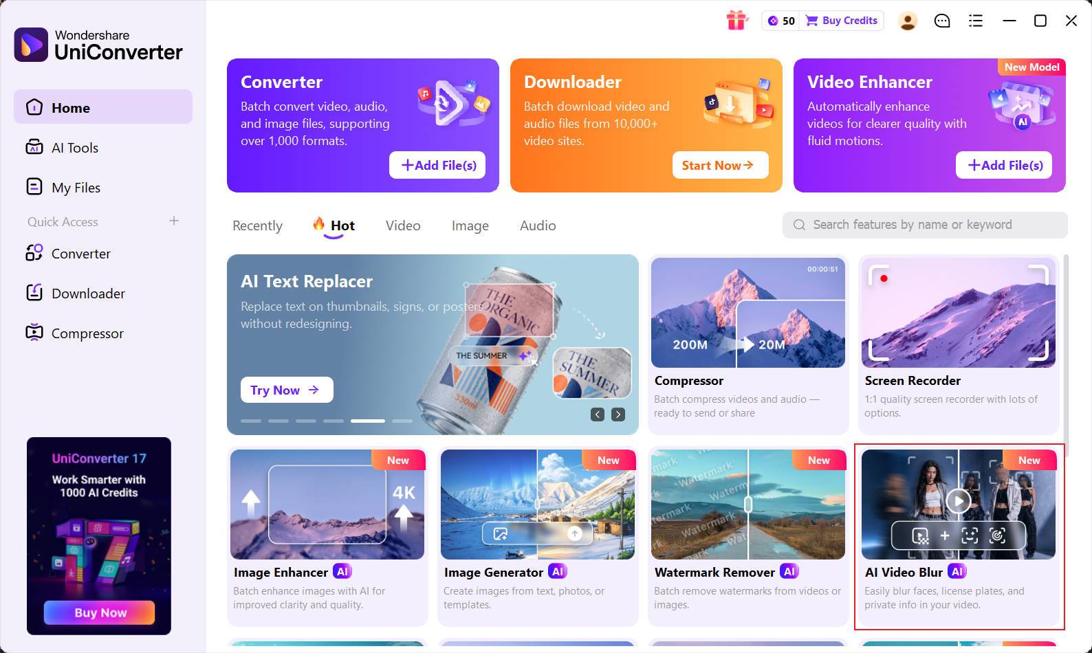 Importer dans UniConverter une vidéo avec un logo à flouter