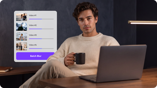 Batch video blur ai workflow