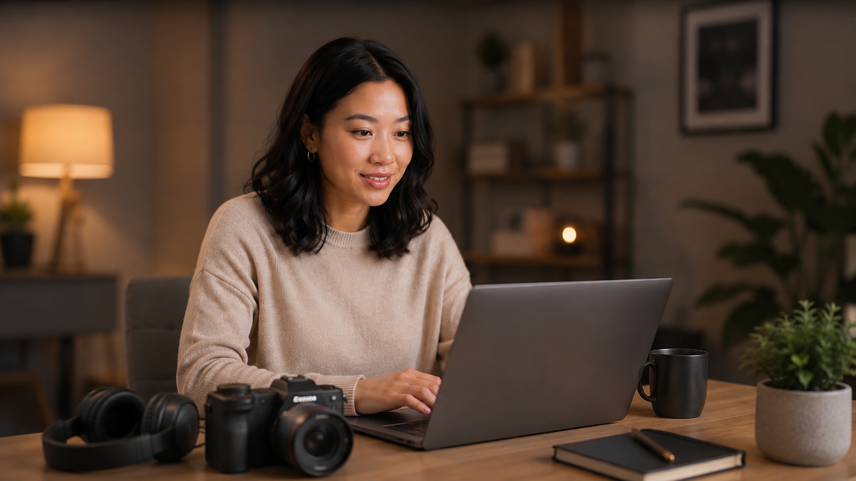video editor workflow for adding background blur