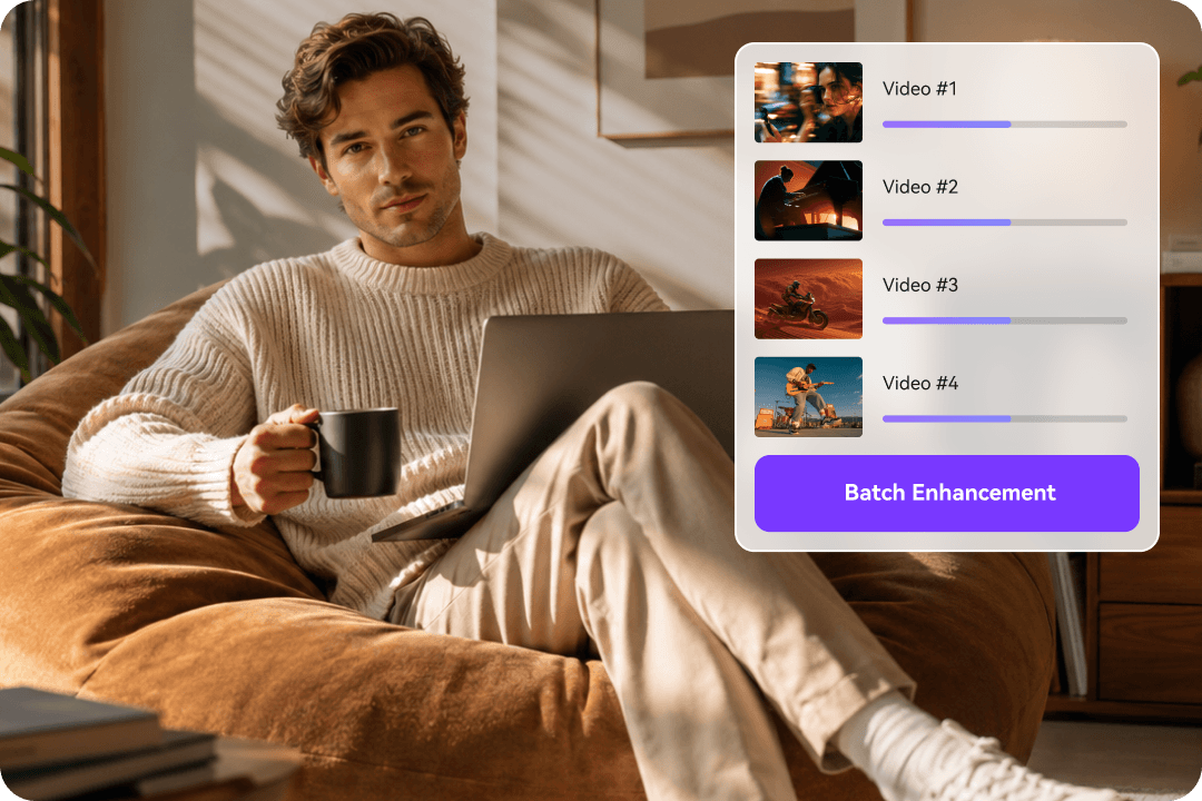 Multi-video batch enhancement workflow in UniConverter
