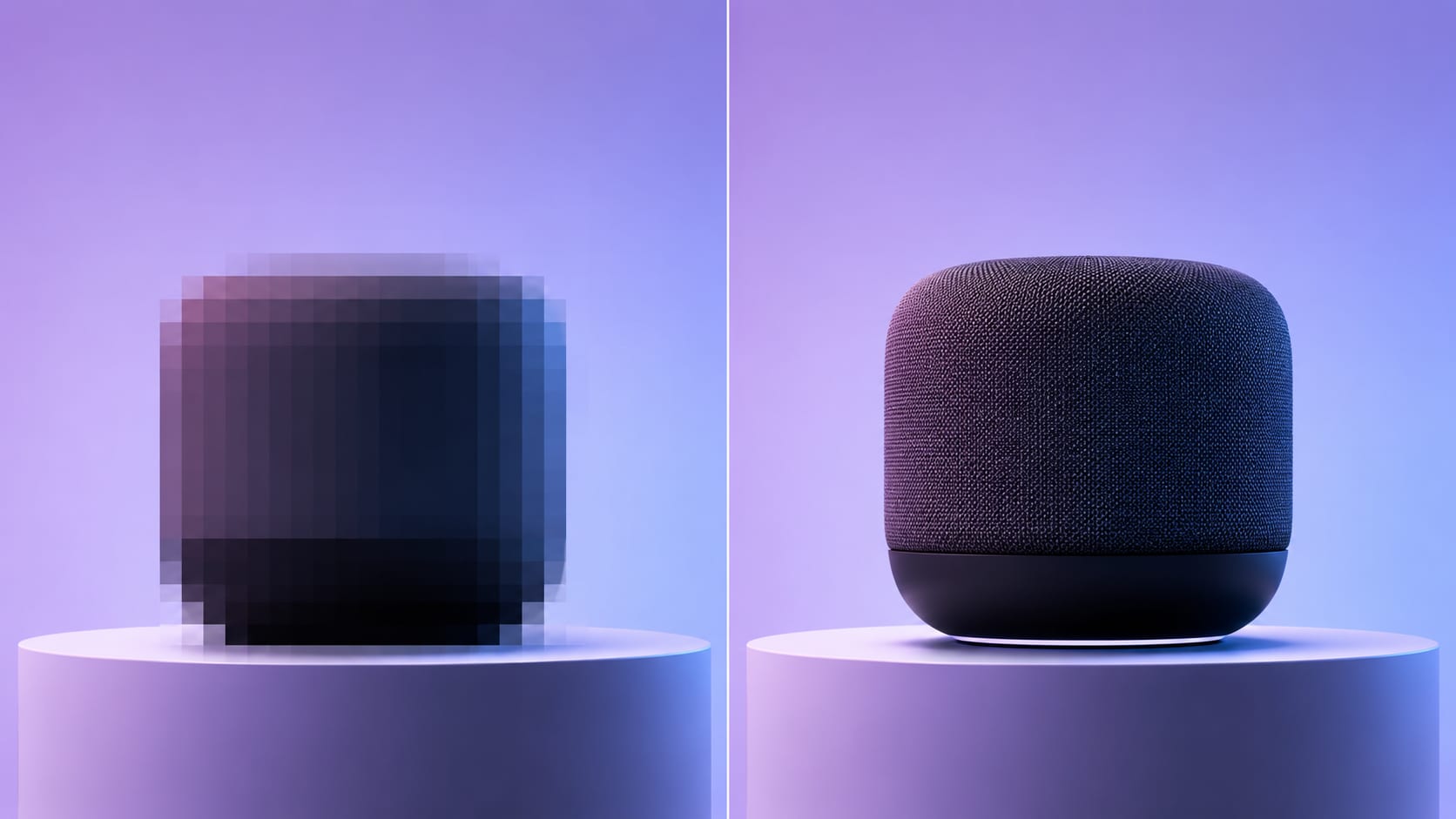 pixelated video effect hiding a product before its reveal