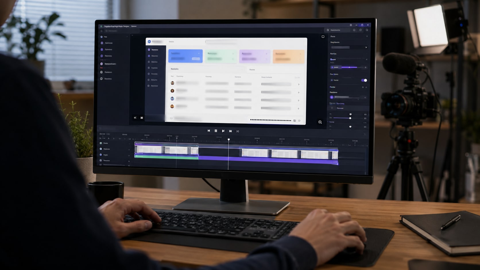 video blur tool hiding private data in a screen recording