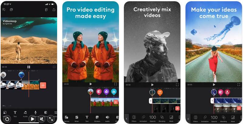 Videoleap app to make video quality better with creative enhancement and mobile editing tools