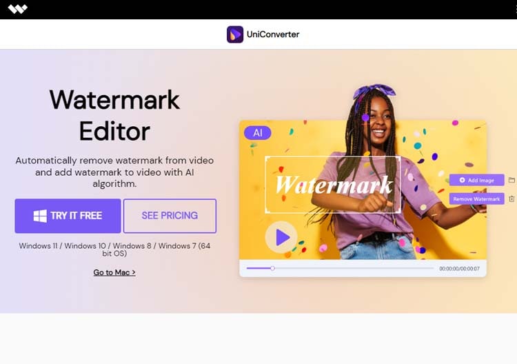uniconverter watermark editor website