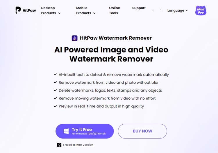hitpaw watermark remover website
