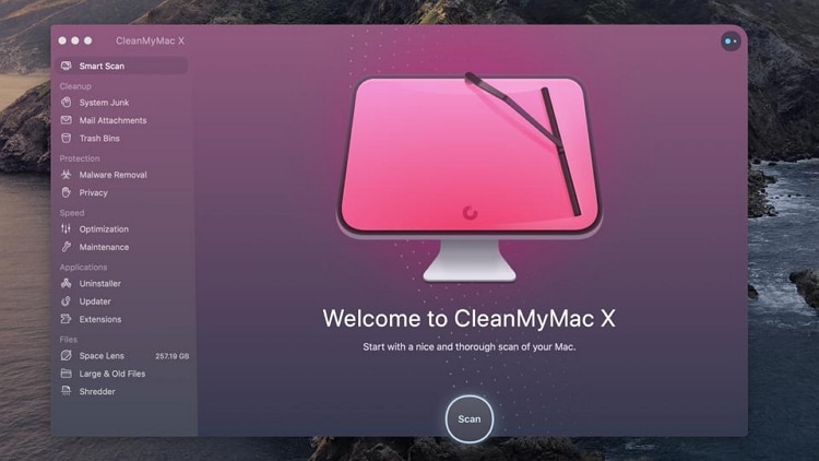 cleanmymac x interface