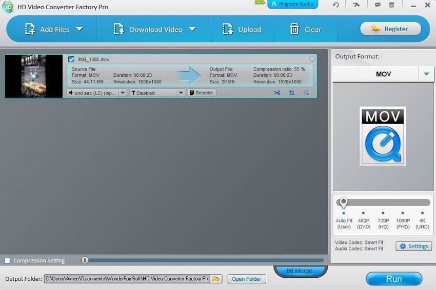 Conversor de Opus a WAV - WonderFox Free HD Video Converter