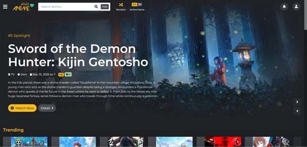 gogoanime interface