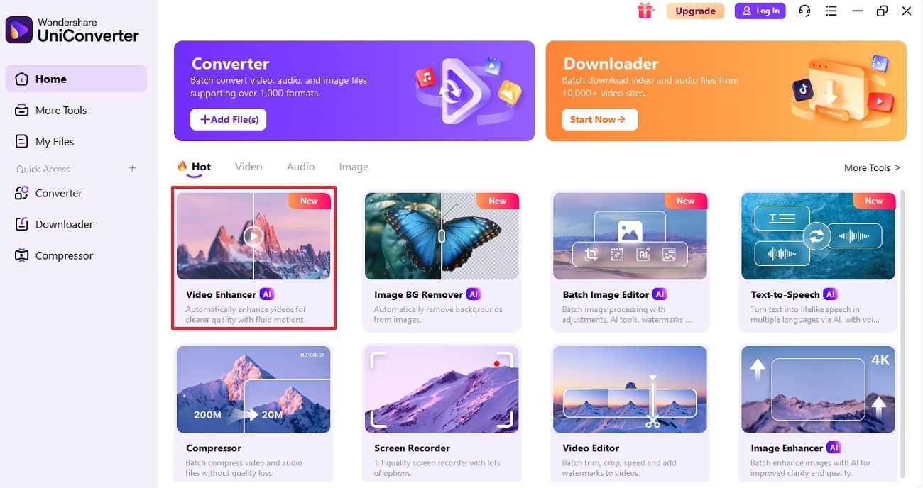 uniconverter video enhancer tool