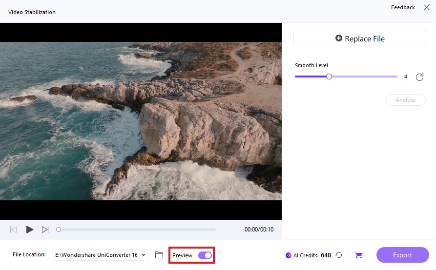 use preview slider