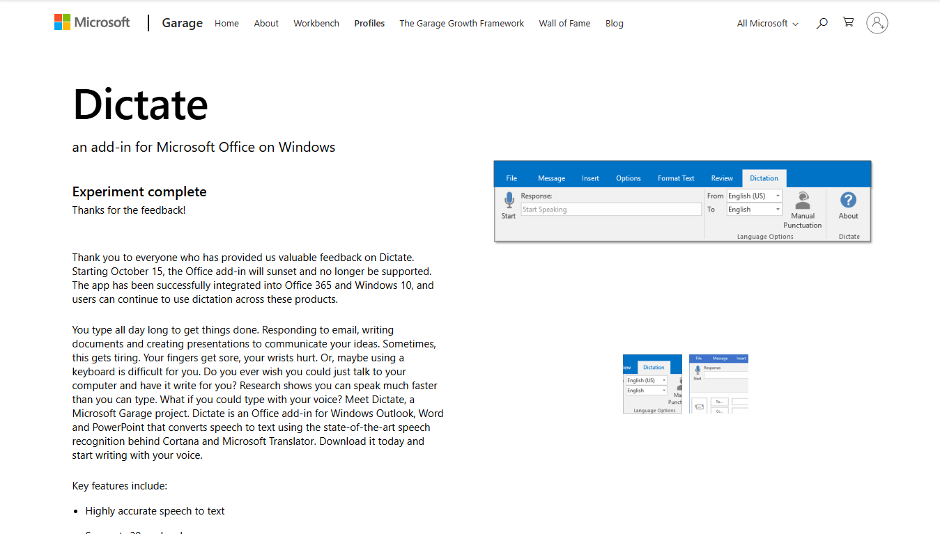 microsoft dictate
