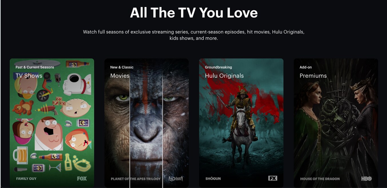 hulu homepage
