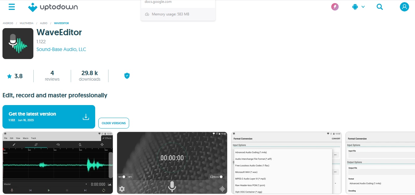 wave editor screenshot