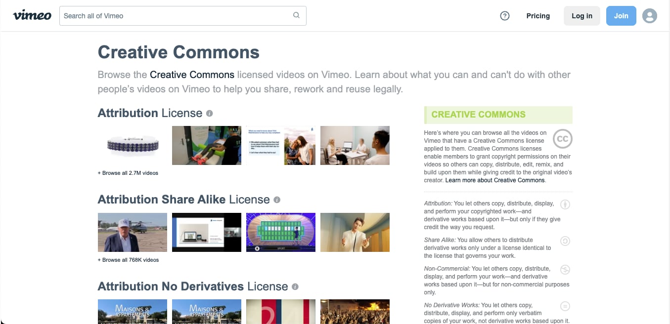 vimeo homepage