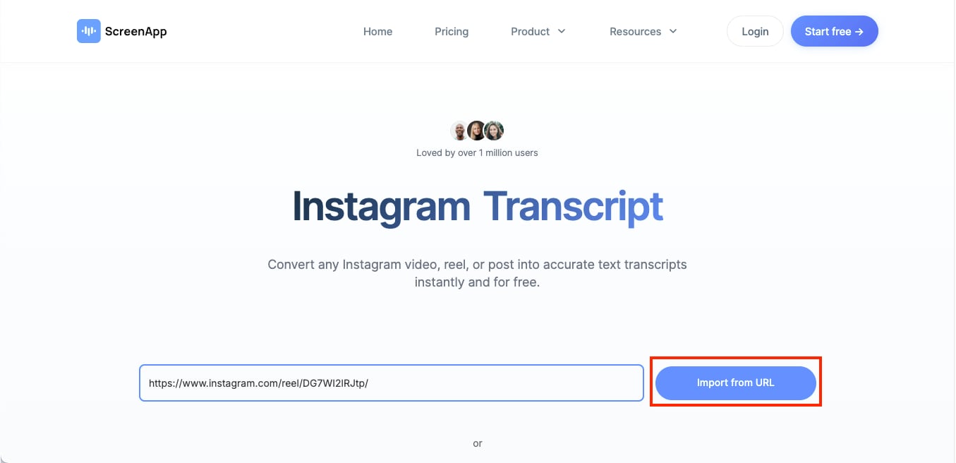 screenapp instagram import