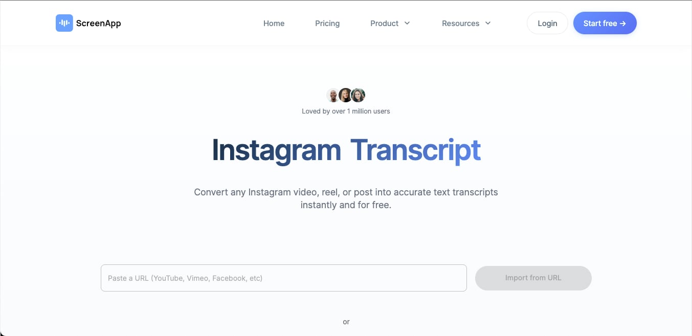 screenapp instagram transcription