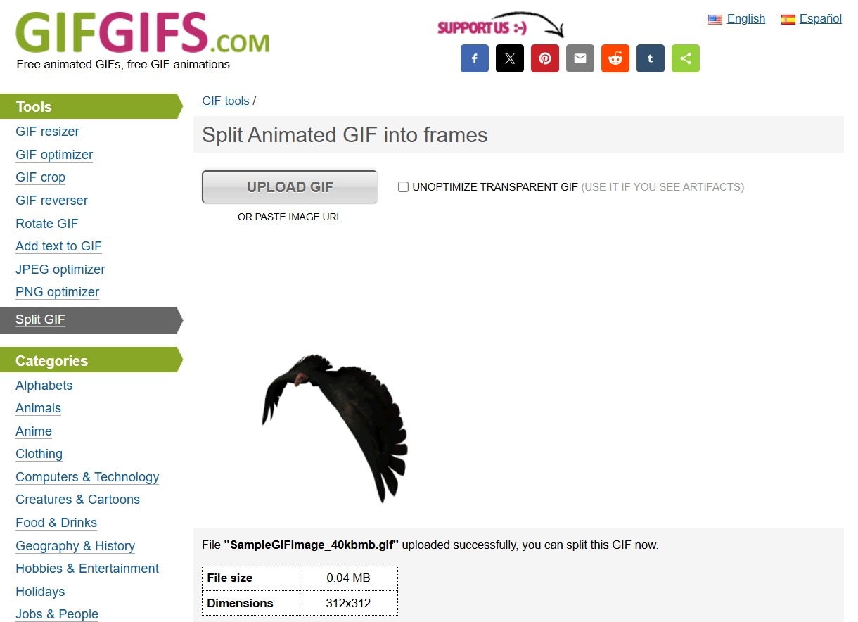 gif gifs splitter online
