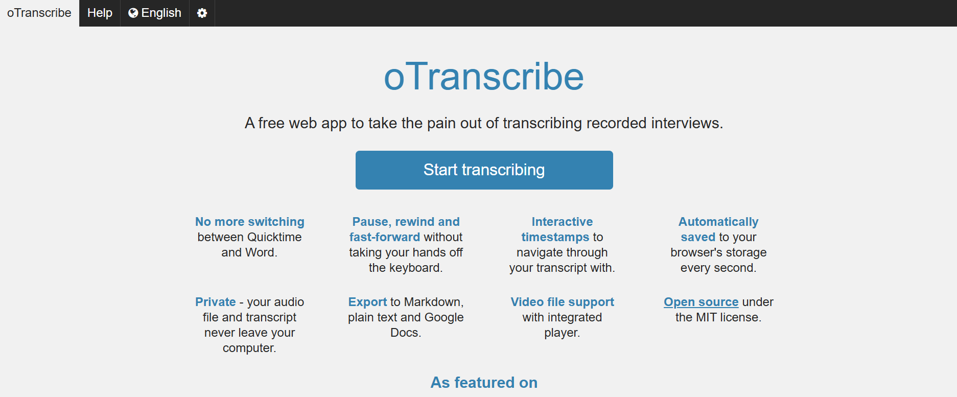 oTranscribe