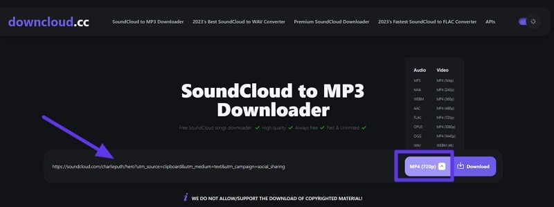 download.cc soundcloud to mp4 converter