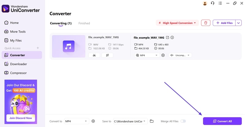 start conversion process soundcloud mp4 converter