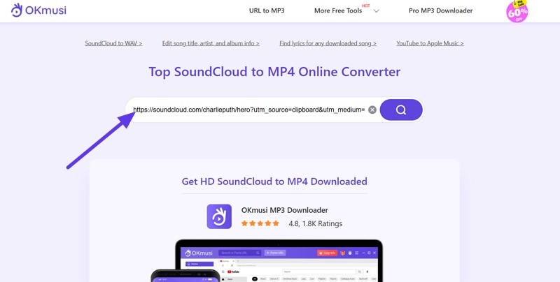 soundcloud mp4 converter add link