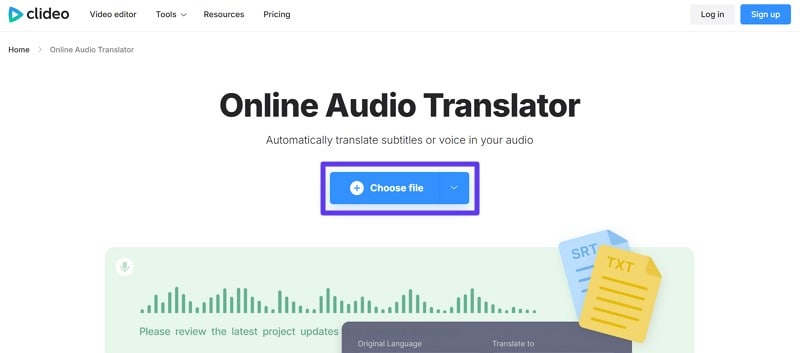 ai song translate tool clideo