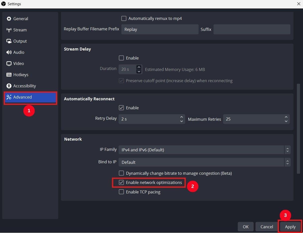enable network optimizations
