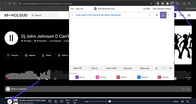 download mp3 from mixcloud with extension