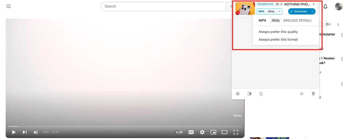 video downloadhelper extension