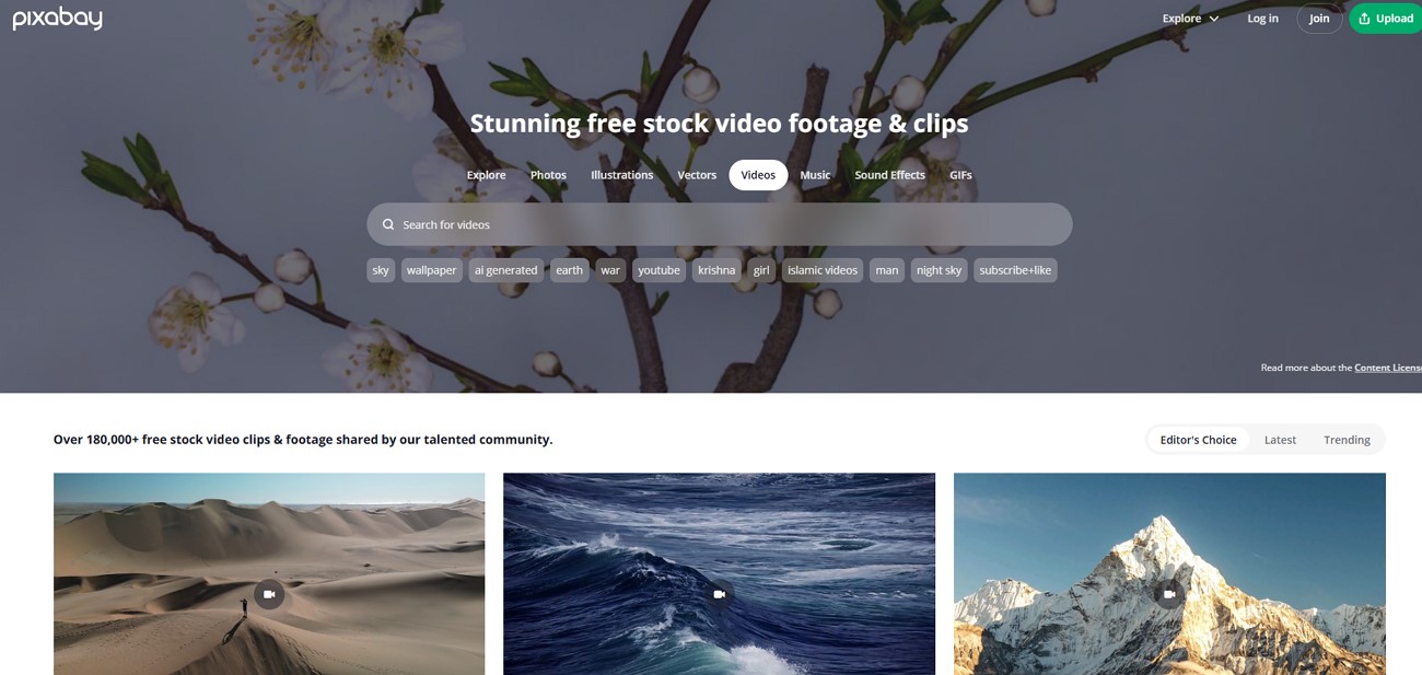 pixabay provides stock footage free