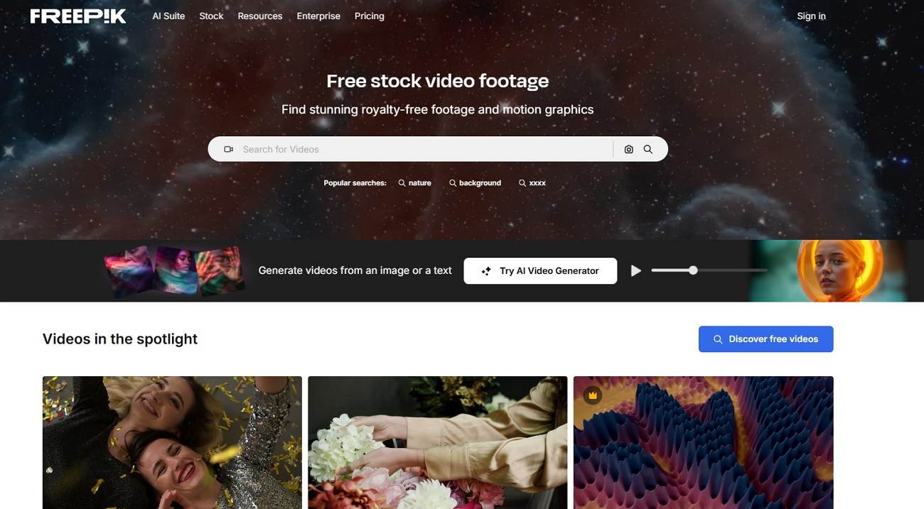 use best stock footage websites freepik