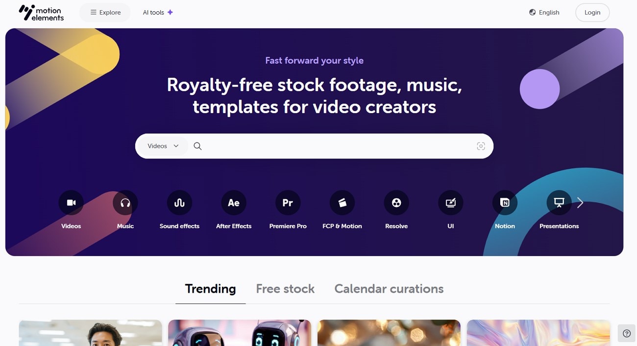 utilize motion elements free video sites