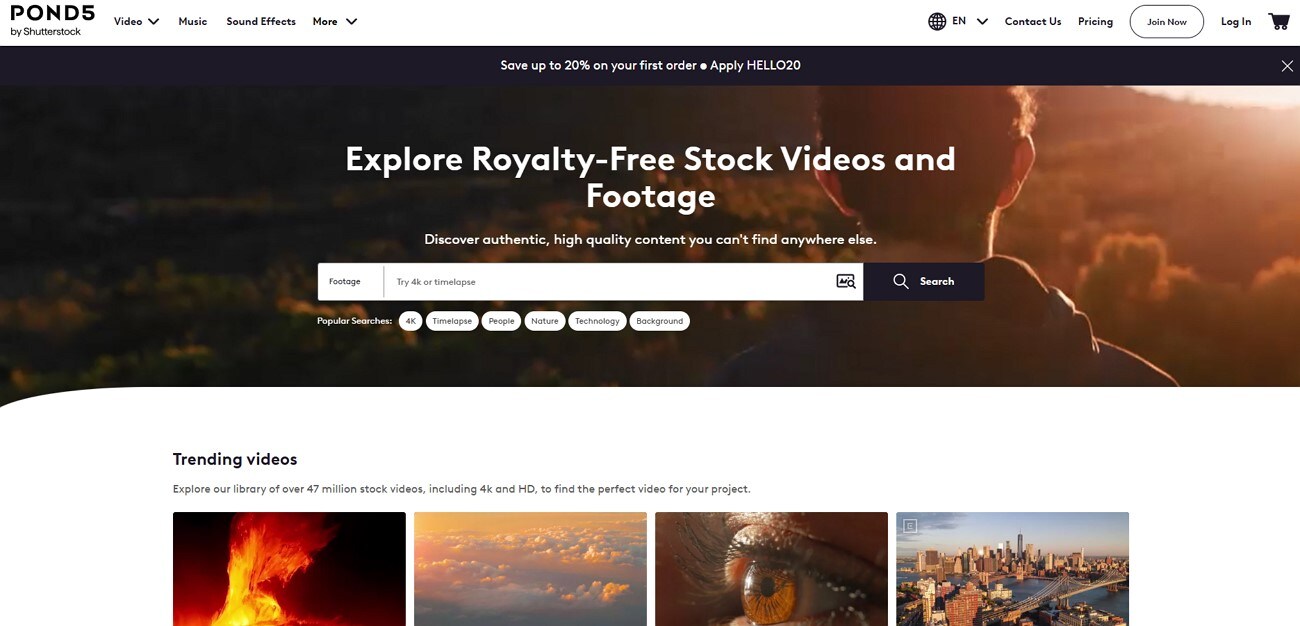 pond5 free stock footage webistes
