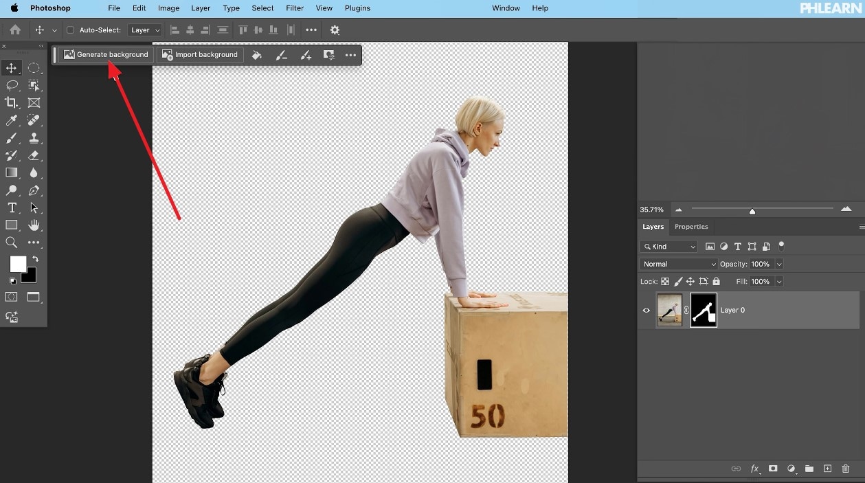 click generate background