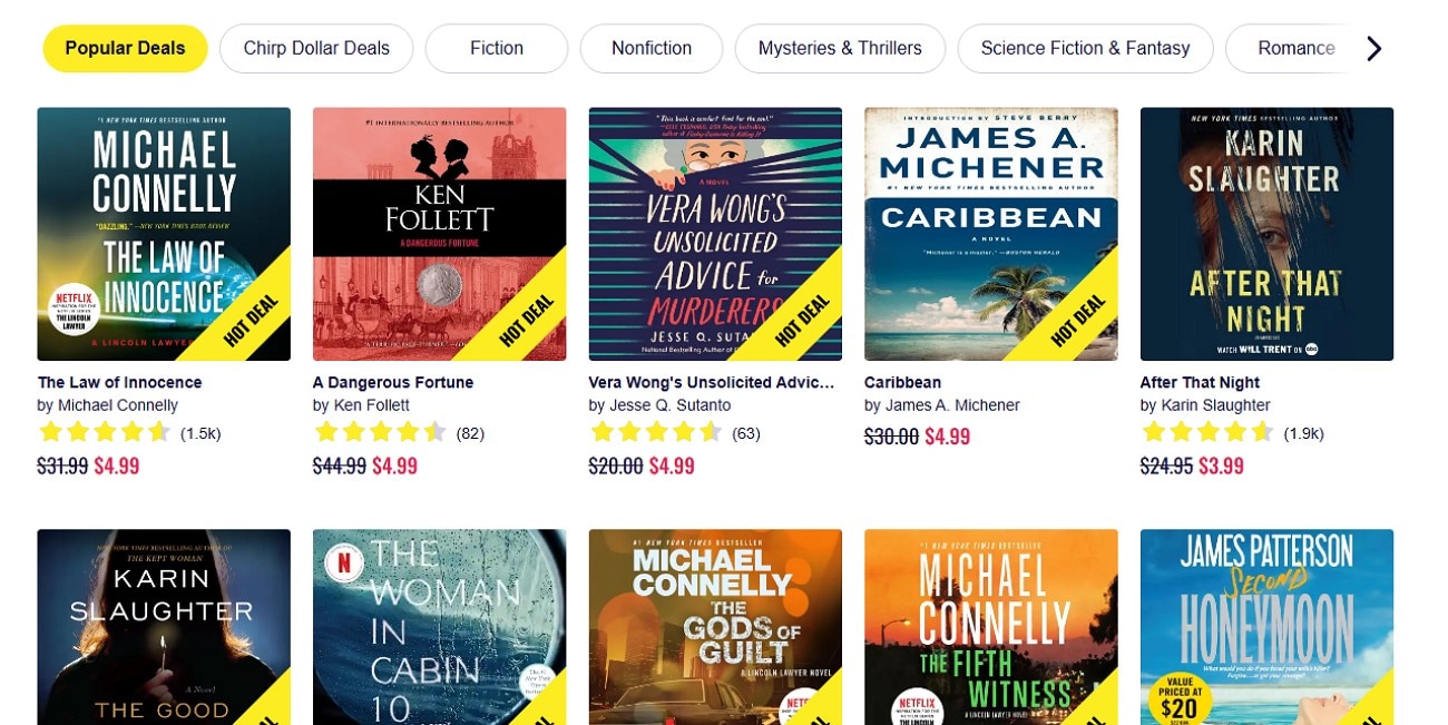 Chirpbooks: Audible Alternative mit Einzelkauf-Modell für günstige Hörbücher