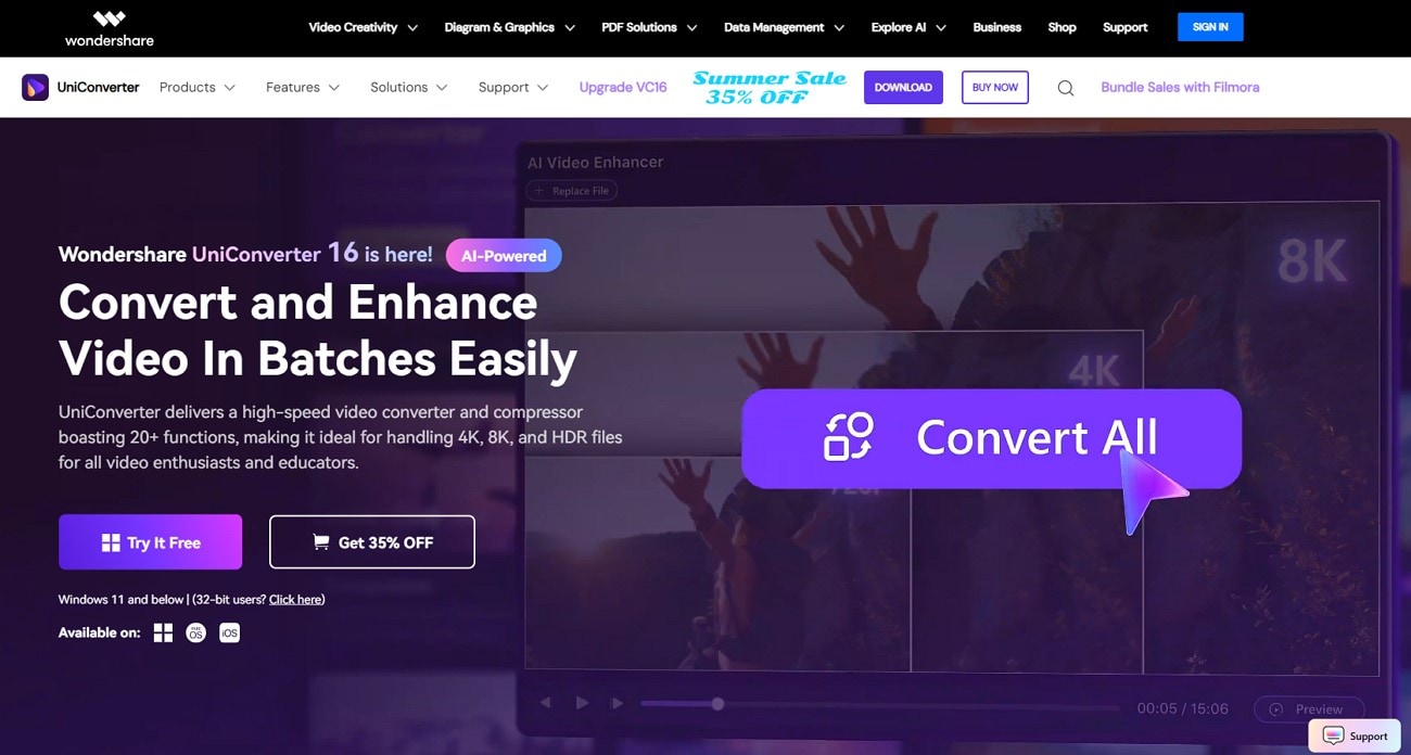 use uniconverter flip camera videos