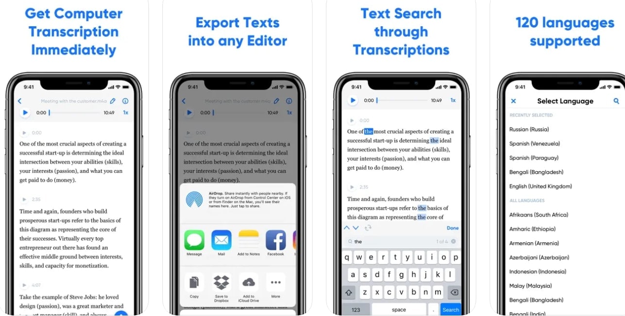 transcribe podcast and transcription app
