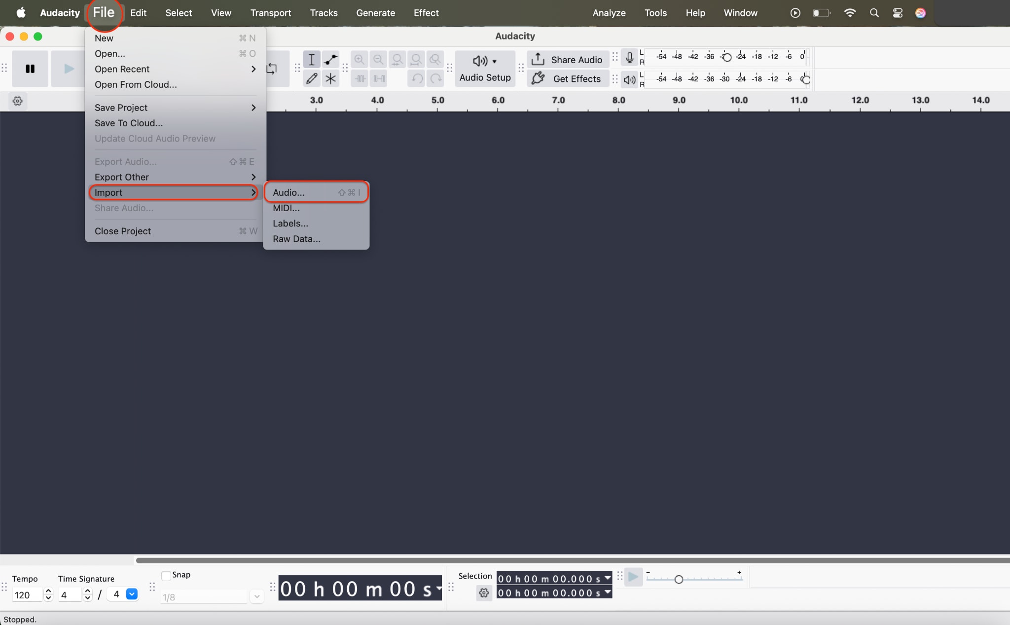 import your audio