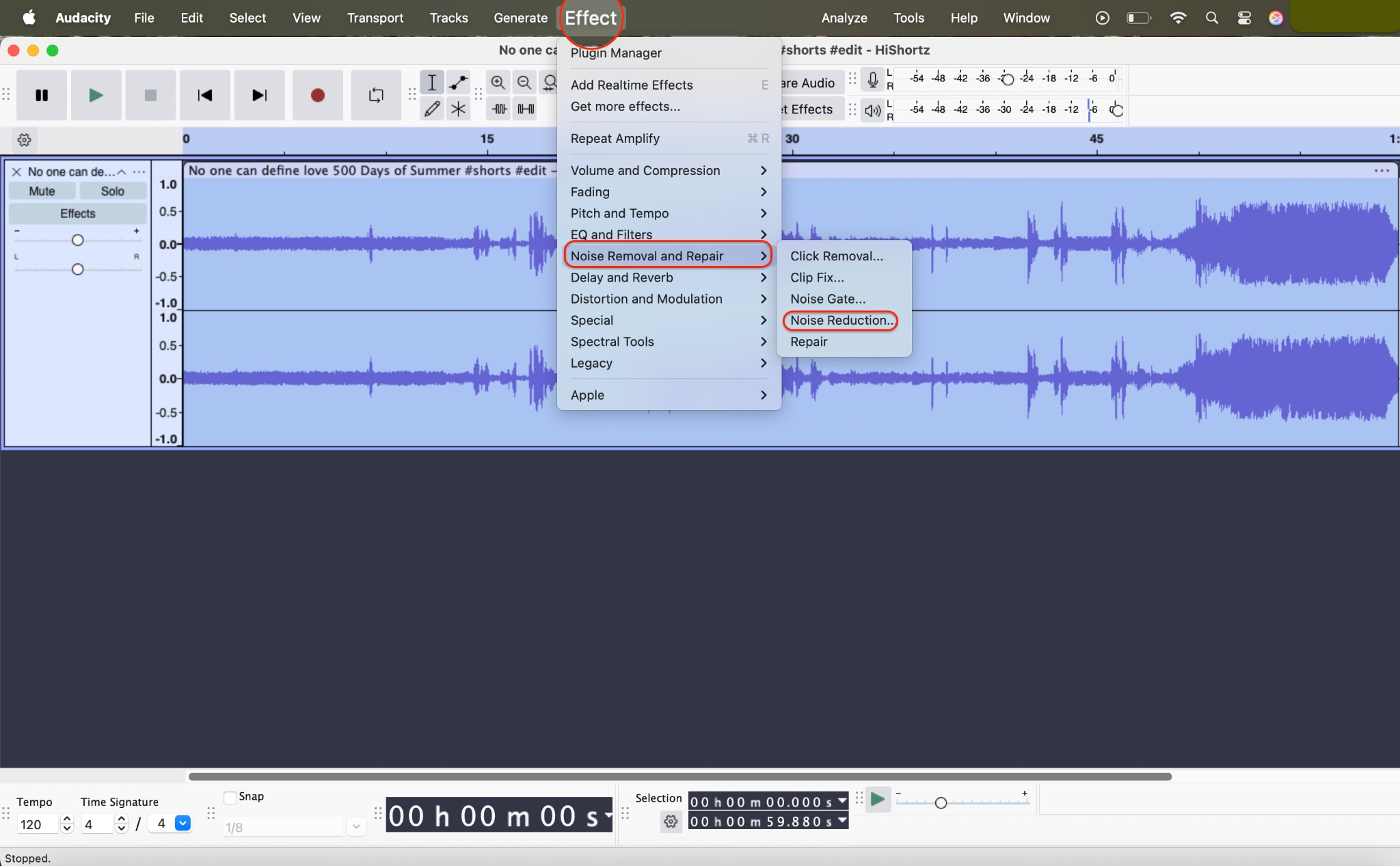apply noise reduction