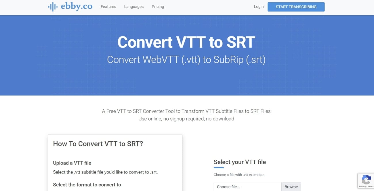 ebby vtt to srt converter