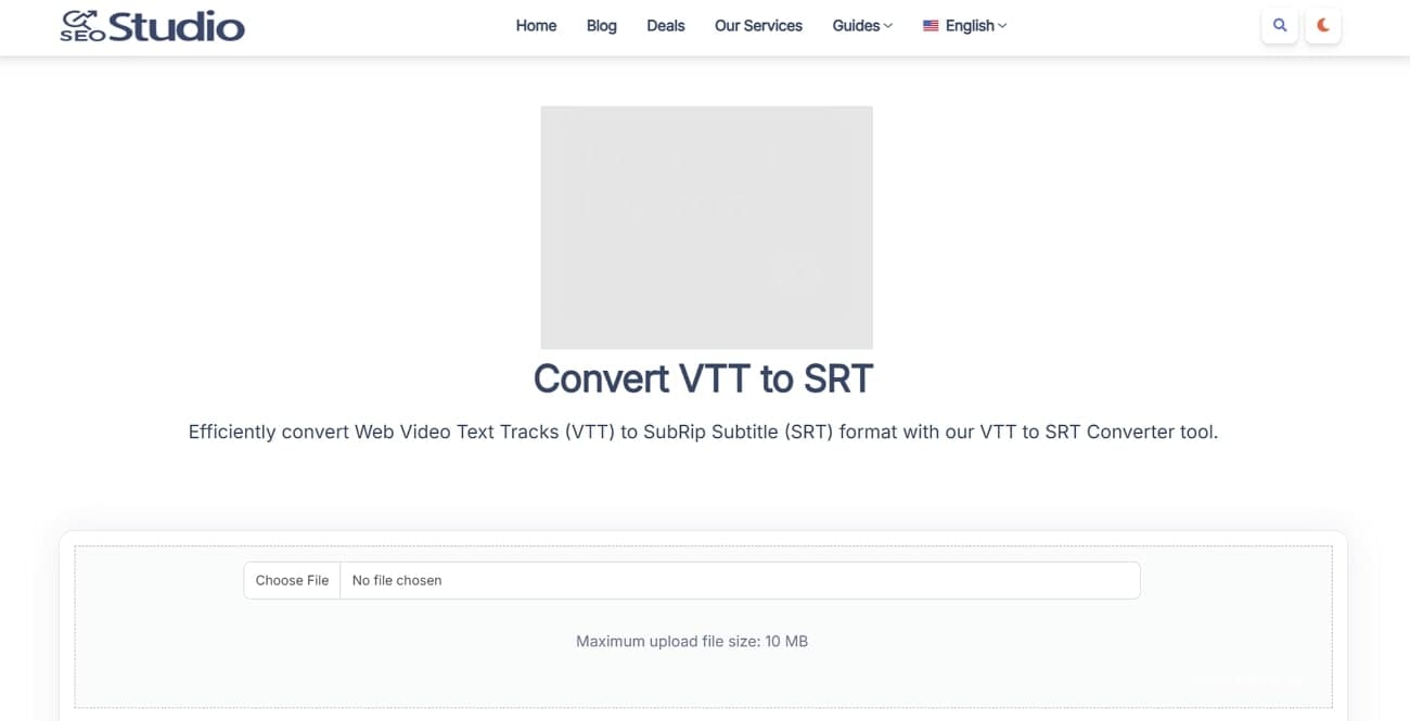 seostudio vtt to srt converter