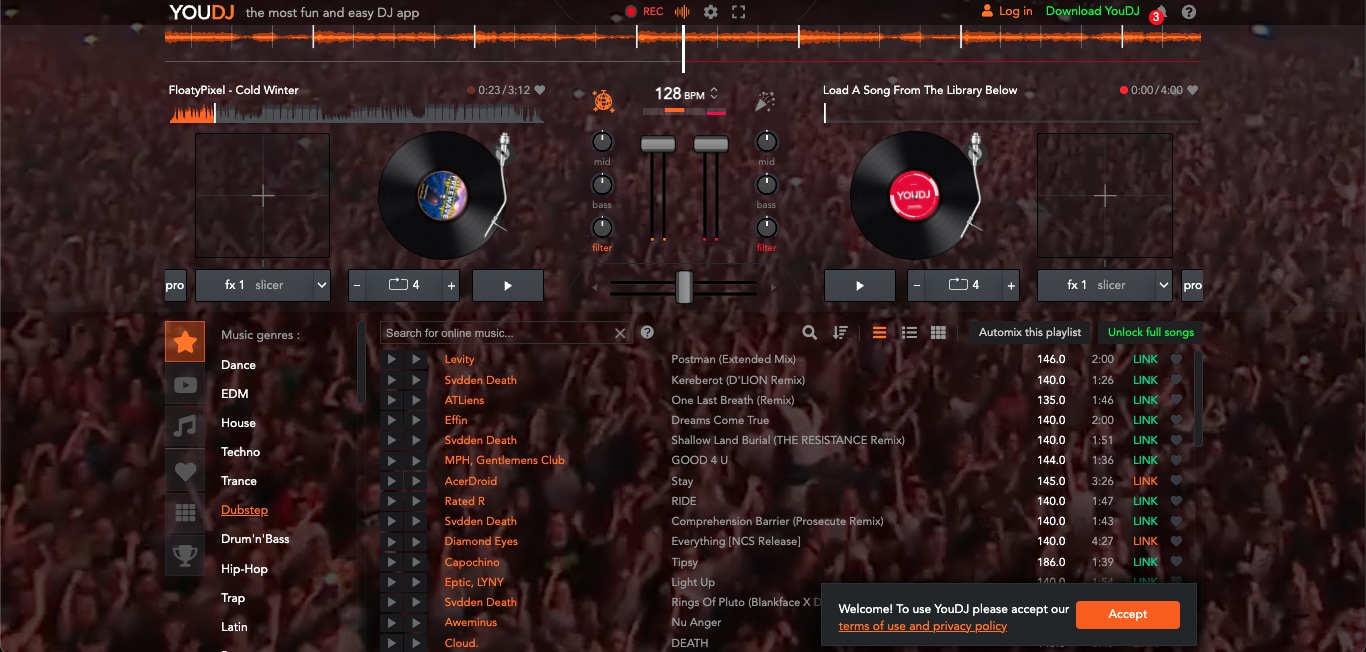 youdj music mashup remover