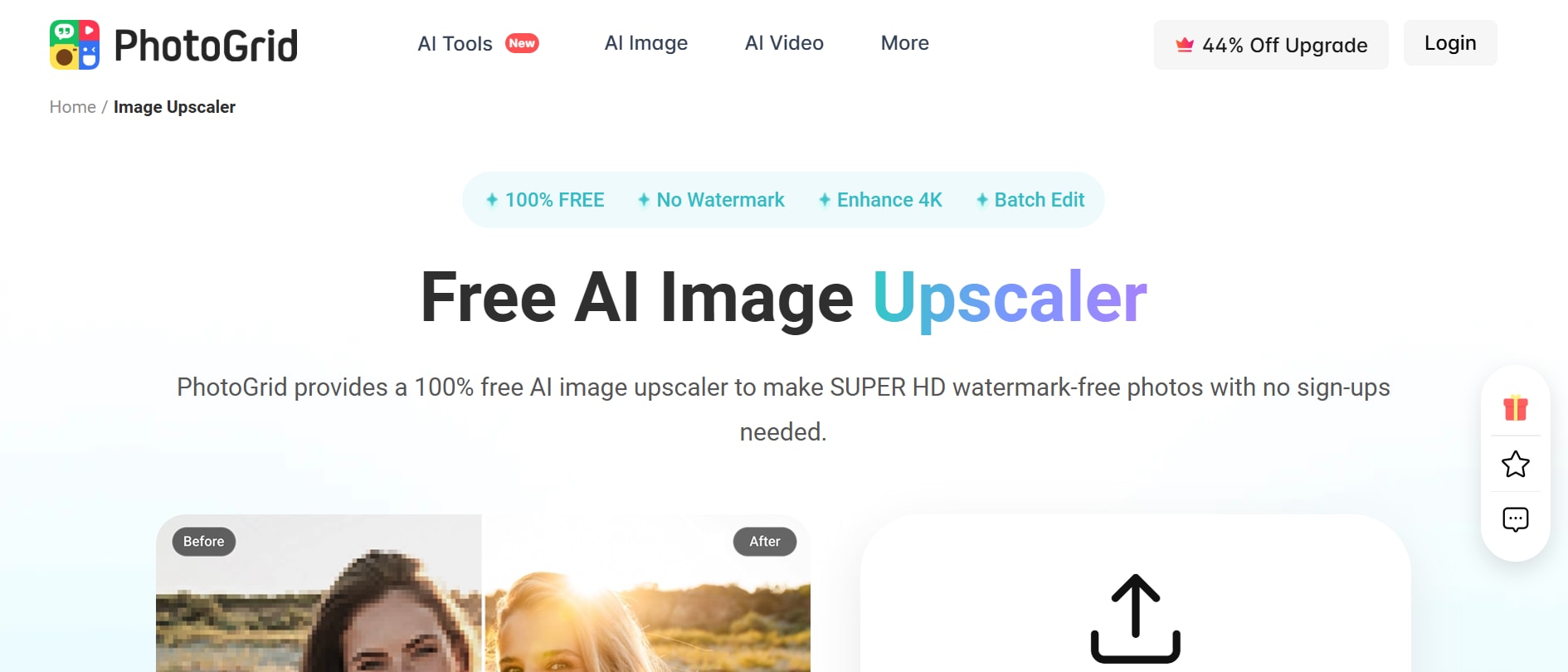 Photogrid upscaler
