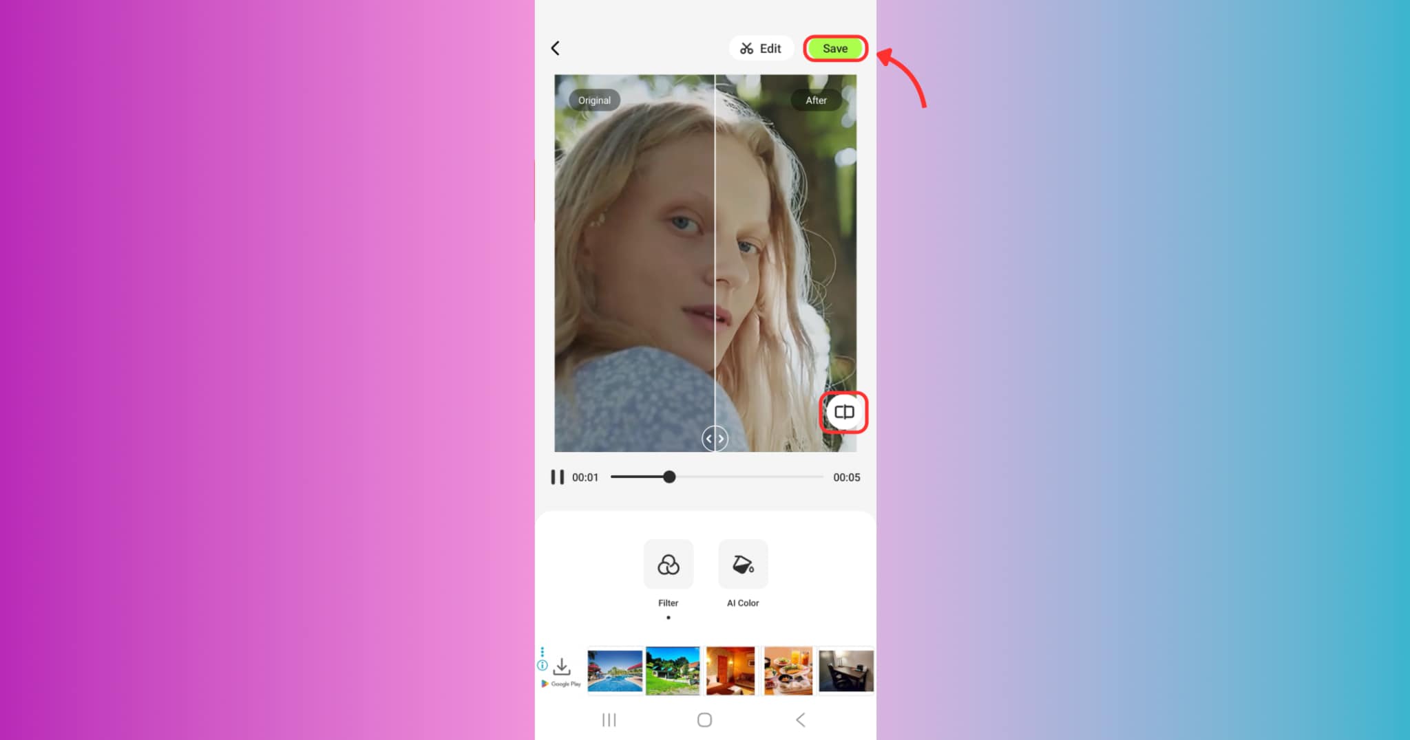 preview and save