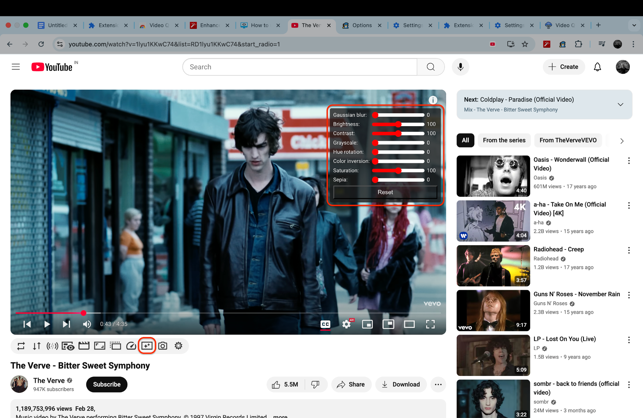 hit the video effects icon