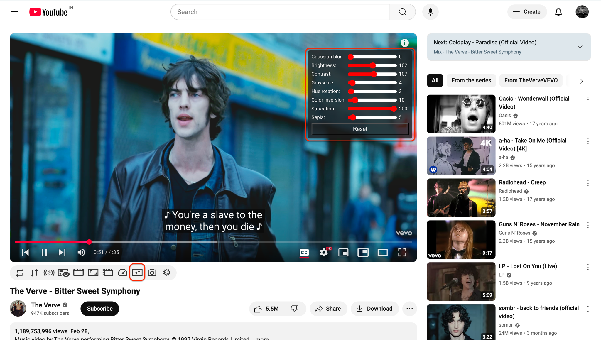 play with settings and check which one suits your video