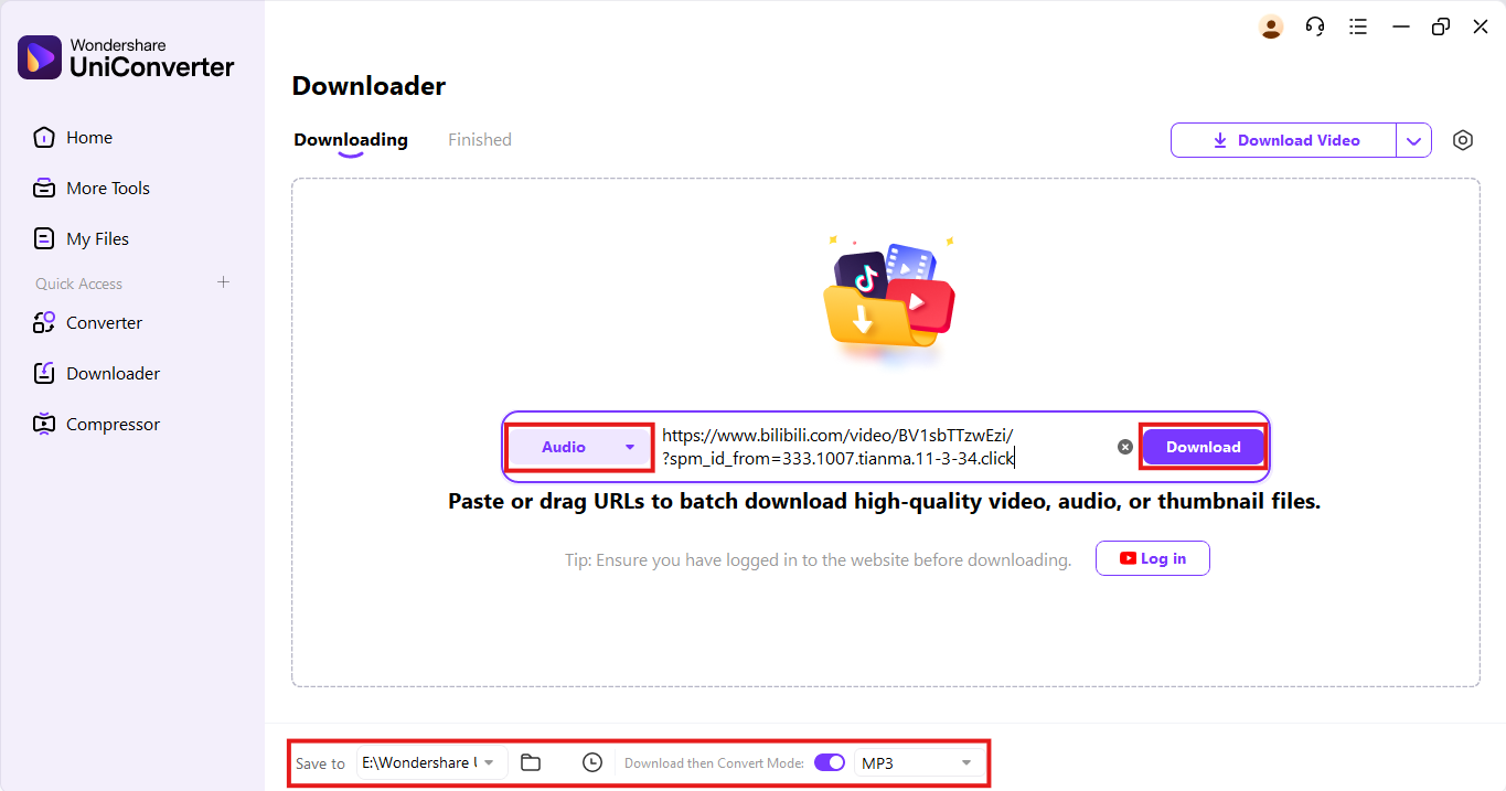 download the video in mp3